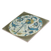 孔雀と絵を描かれたIznikの皿はflの中でとまりました タイル (側面)