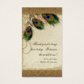 孔雀と羽ヴィンテージ金ゴールドルックダマススワール (裏面)