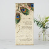 孔雀と羽ヴィンテージ金ゴールドルックダマススワール メニュー (スタンド正面)