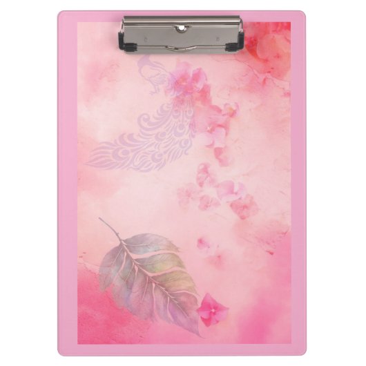 孔雀と羽根 クリップボード (正面)