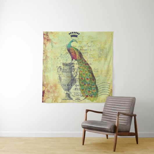 孔雀と骨壷 タペストリー (インサイチュ)