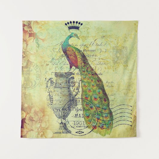 孔雀と骨壷 タペストリー (正面)