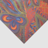 孔雀によってインスパイア抽象的なティッシュペーパー 薄葉紙 (詳細)