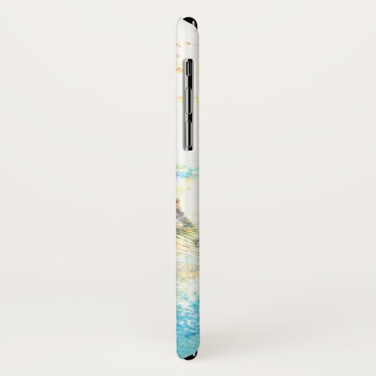 孔雀のかわいらしパステル羽の白いティール(緑がかった色)ピンクのように Case-Mate iPhoneケース (裏面/左)