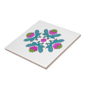 孔雀のはすRangoli タイル (側面)