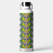 孔雀のような模様の写真 ウォーターボトル (背面)