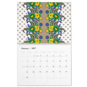 孔雀のような模様の写真 カレンダー (2月 2027)