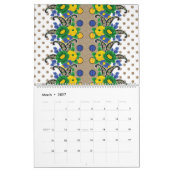 孔雀のような模様の写真 カレンダー (3月 2027)