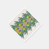 孔雀のような模様の写真 スタンダードカクテルナプキン (角)