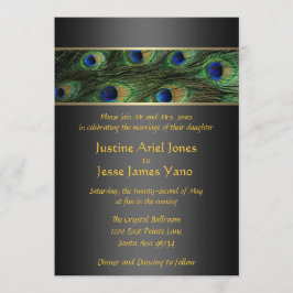 孔雀のウェディング招待状 招待状