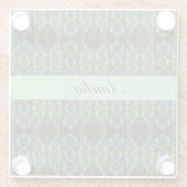 孔雀のカスタマイズサイケデリック可能 ガラスコースター (裏面)