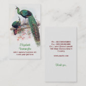 孔雀のカップルの名刺 名刺 (正面/裏面)