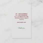 孔雀のカップルの名刺 名刺 (裏面)