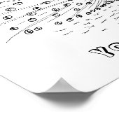 孔雀のカラースケッチ着色ポスター ポスター (角)