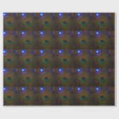 孔雀のクリスマスの羽 ラッピングペーパー (フラット)