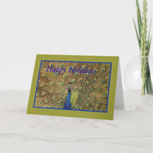 孔雀のクリスマスカード シーズンカード (正面)