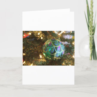 孔雀のクリスマス シーズンカード