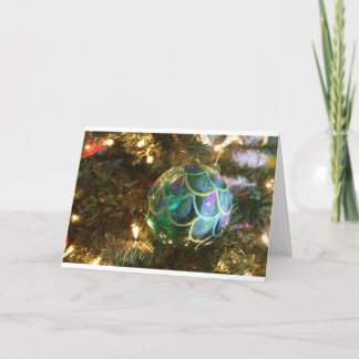 孔雀のクリスマス シーズンカード