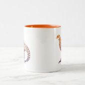 孔雀のコーヒー・マグ ツートーンマグカップ (中央)