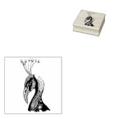 孔雀のゴム印 ラバースタンプ (押印)