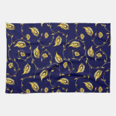 孔雀のサリーパターン キッチンタオル (横)