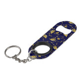 孔雀のサリーパターン キーホルダー栓抜き (正面アングル)