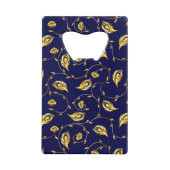 孔雀のサリーパターン クレジットカード栓抜き (正面)