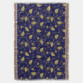 孔雀のサリーパターン スローブランケット (正面縦)