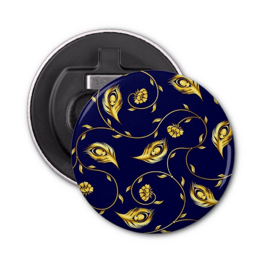 孔雀のサリーパターン 栓抜き (正面)