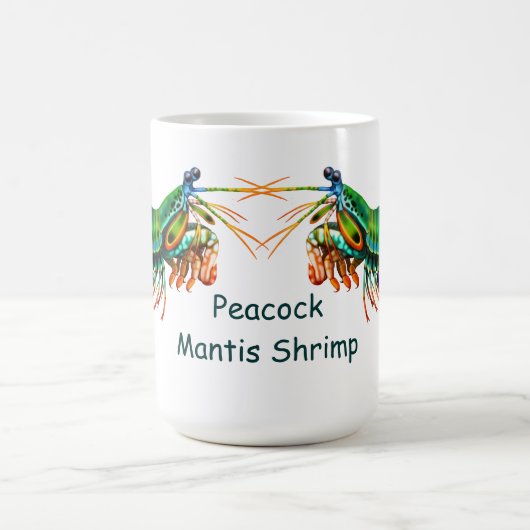 孔雀のシャコ目のマグ コーヒーマグカップ (中央)