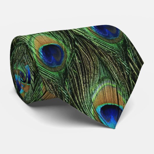 孔雀のタイ ネクタイ (ロール)