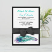 孔雀のタキシードの結婚式招待状 招待状 (スタンド正面)