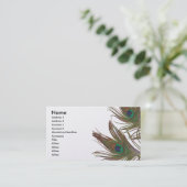 孔雀のデザインの名刺 名刺 (スタンド正面)