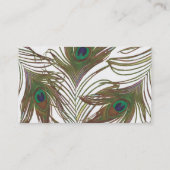 孔雀のデザインの名刺 名刺 (裏面)