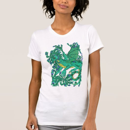 孔雀のドラゴン Tシャツ (正面)