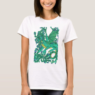孔雀のドラゴン Tシャツ