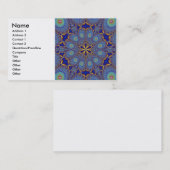 孔雀のフラクタルのプロフィールカード 名刺 (正面/裏面)