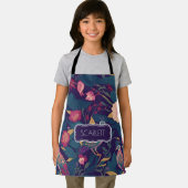 孔雀のフローラカラフルパタパーソナライズされたーン エプロン (インサイチュ)