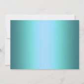 孔雀のブライダルシャワーの発表 招待状 (裏面)