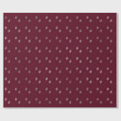 孔雀のブルゴーニュ・シルバーの羽 ラッピングペーパー (フラット)