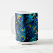 孔雀のプライド コーヒーマグカップ (正面左)