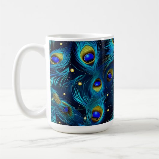 孔雀のプライド コーヒーマグカップ (左)