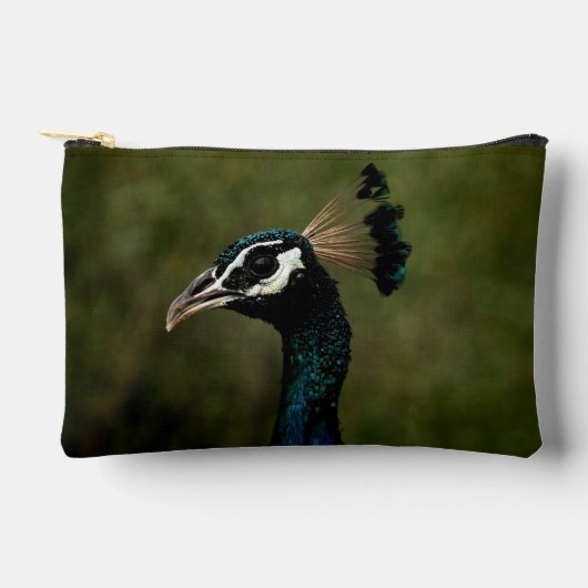 孔雀のプロフィール アクセサリーポーチ (正面)