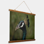 孔雀のプロフィール 吊り下げ型タペストリー (傾斜あり)