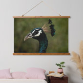 孔雀のプロフィール 吊り下げ型タペストリー (寝室)