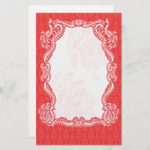 孔雀のボーダー文房具 便箋 (正面/裏面)