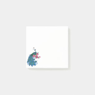 孔雀のポストイットノート ポストイット