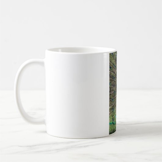 孔雀のマグカップ コーヒーマグカップ (左)