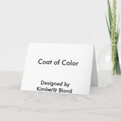 孔雀のメッセージカード カード (裏面)