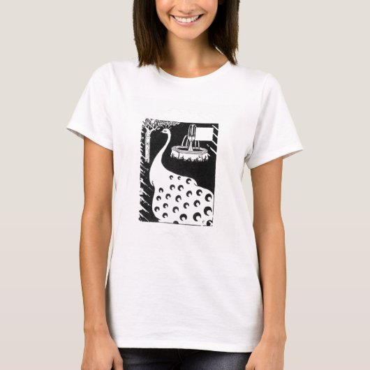 孔雀のモチーフ、「ルモーテ・ダーサー」(リトー)より Tシャツ (正面)